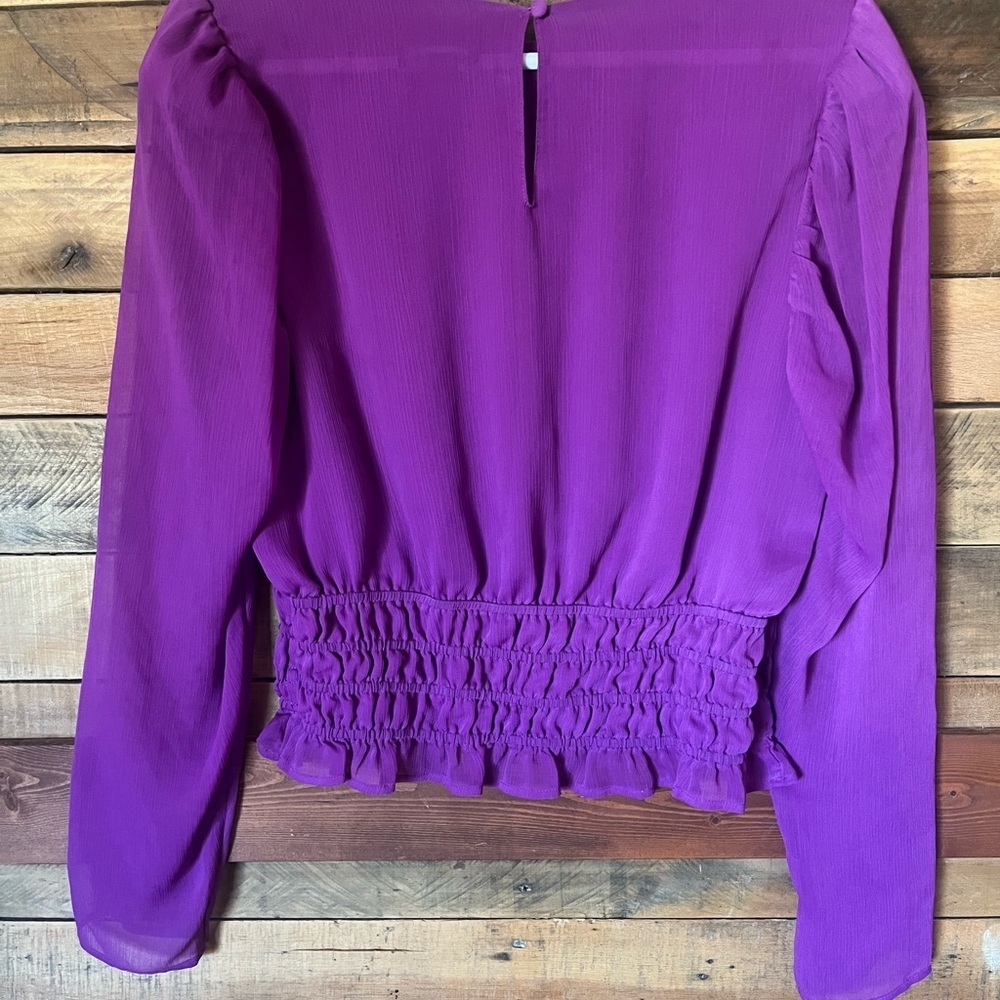 Express Vibrant Purple Blouse - Picture 6 of 7